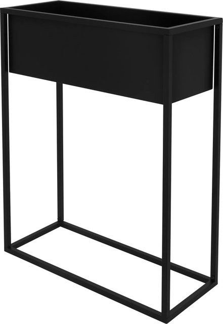 ML-Design Blumenständer aus Metall in Schwarz, stehend und rechteckig, B/T/H: 60 x 25 x 78 cm - Bild 1