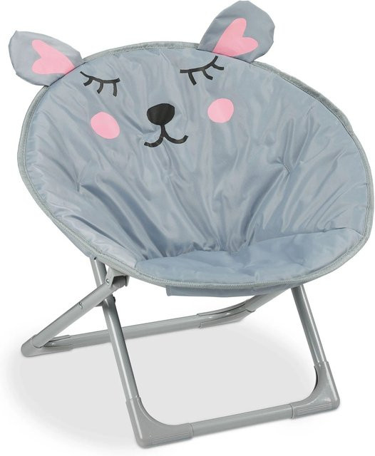 Relaxdays Moonchair für Kinder aus UV-beständigem Polyester mit Metallrahmen, B/T/H: 47 x 50 x 48 cm - Bild 1