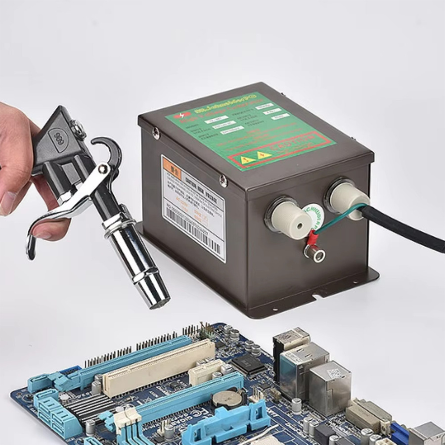XMSJ Antistatische Ionisierende Luftpistole mit Hochspannungsgenerator in Gold - Bild 3