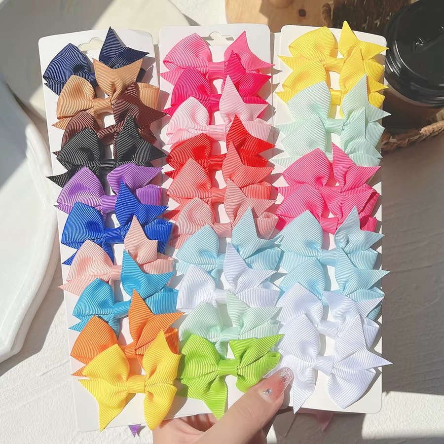 HAHAYL Haar Clips Bunte Ripsband Bögen, 10 Stück, Kinder - Bild 3