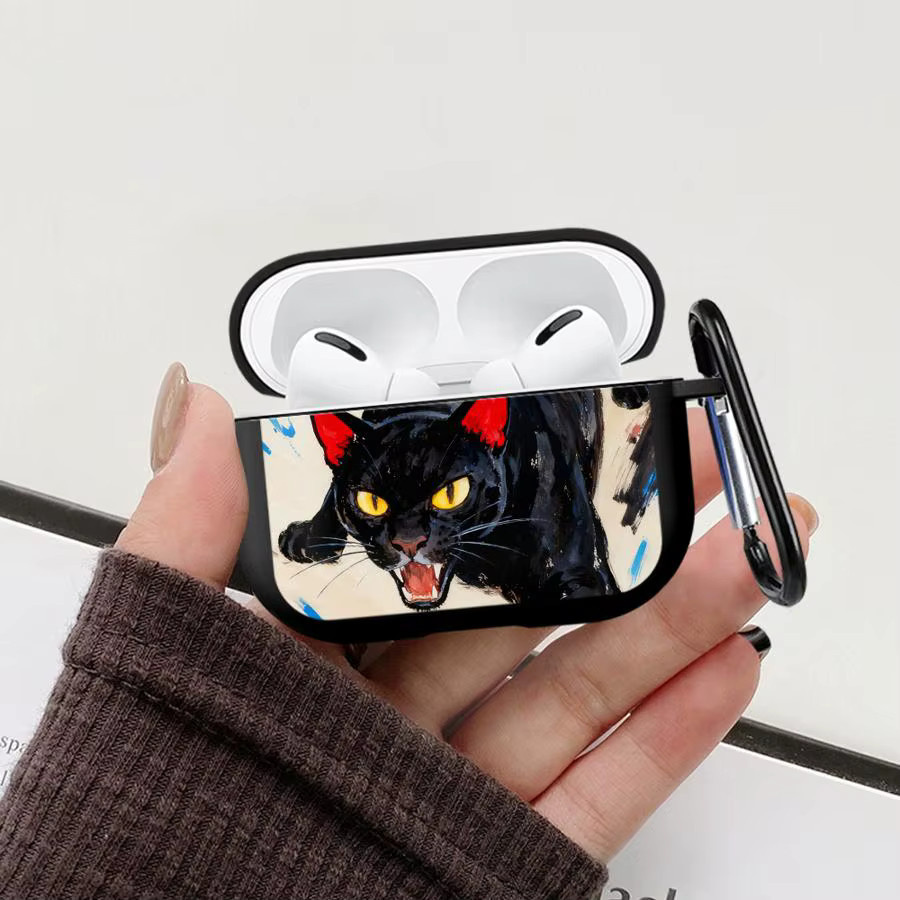 Schutzhülle Fierce Cat für Apple AirPods Pro in Multicolour - Bild 4