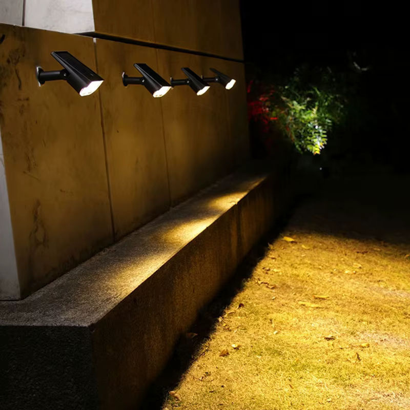 SHENZHITECH LED-Solar-Außenstrahler in Schwarz, verstellbare wasserdichte Wandleuchte mit 150 Grad Abstrahlwinkel für Garten und Terrasse - Bild 6