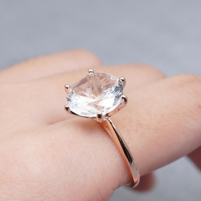Ring 925 Silber, Zirkonia, Weiß, Damen - Bild 1