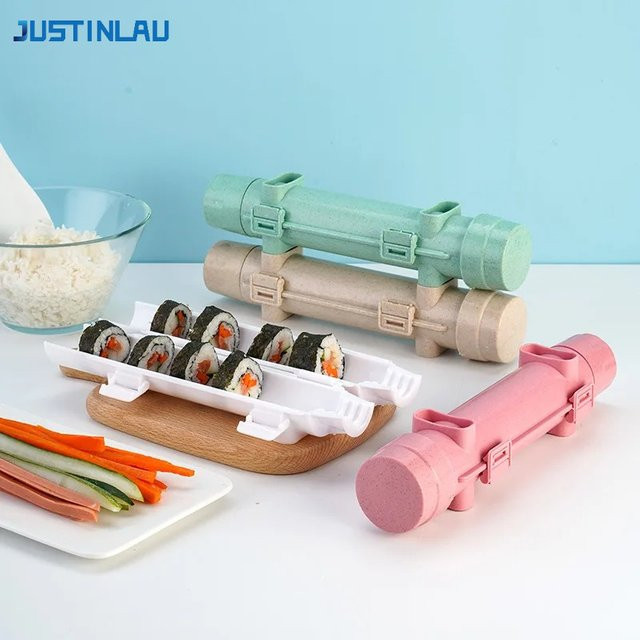 JUSTINLAU Sushi Bazooka DIY Werkzeug in Weiß aus Kunststoff für japanische Sushi-Rollen und Bento-Zubehör - Bild 1