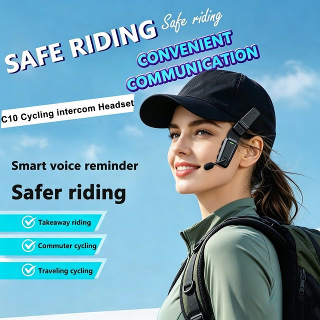 Kebidumei Motorradhelm-Headset mit Bluetooth 6.0 Intercom und wasserdichten Kopfhörern in Schwarz - Bild 1
