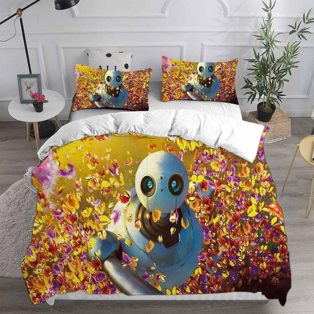 Lodestar Bettwäsche-Set Der Wilde Roboter mit Bettbezug und Kissenbezug, Mikrofaser, Mehrfarbig, B/H: 135 x 200 cm - Bild 1