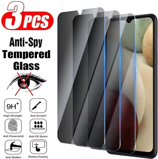 3er-Set Privatsphäre-Schutzfolie aus Glas für Samsung Galaxy A06 A07 A10 A11 A12 A13 A14 A15 A16 A17 4G/5G in Transparent - Bild 1