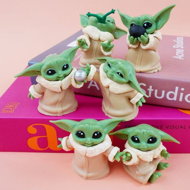 Bandai Star Wars Grogu Baby Yoda, Figur, 6-teiliges Set, Kunststoff - Bild 1