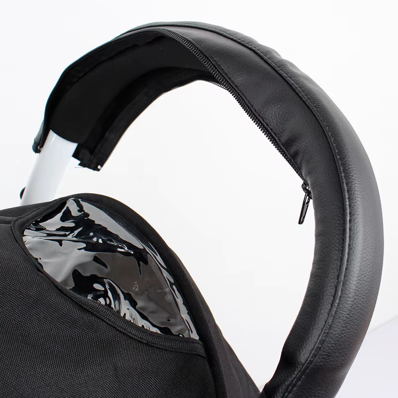 Leder Armlehnen Griff Abdeckung für Baby Kinderwagen kompatibel mit Bugaboo Bee Cameleon Donkey Fox und Cybex Stokke in Schwarz oder Braun - Bild 2