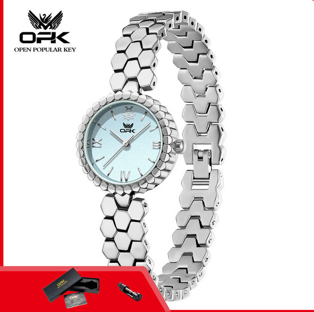 OPK Armbanduhr Edelstahl, Quarz, Silber, Damen, wasserdicht - Bild 1