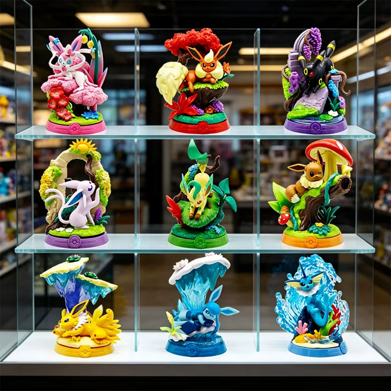 TAKARA TOMY Pokémon Eevee Sylveon Glaceon Leafeon Vaporeon Jolteon Umbreon Actionfigur, Set / Bundle - Bild 3