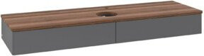 V&B Waschtischunterschrank Antao ohne Frontstruktur, Wandhängend, Anthrazit lackiert, Breite: 160 cm, Tiefe: 50 cm - Bild 1