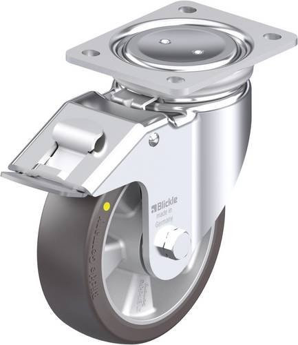 Blickle LUH-ALST 160K-FI-AS Stahlblech-Lenkrolle in Silber, Rad-Durchmesser: 160 mm, Tragfähigkeit: 580 kg - Bild 1