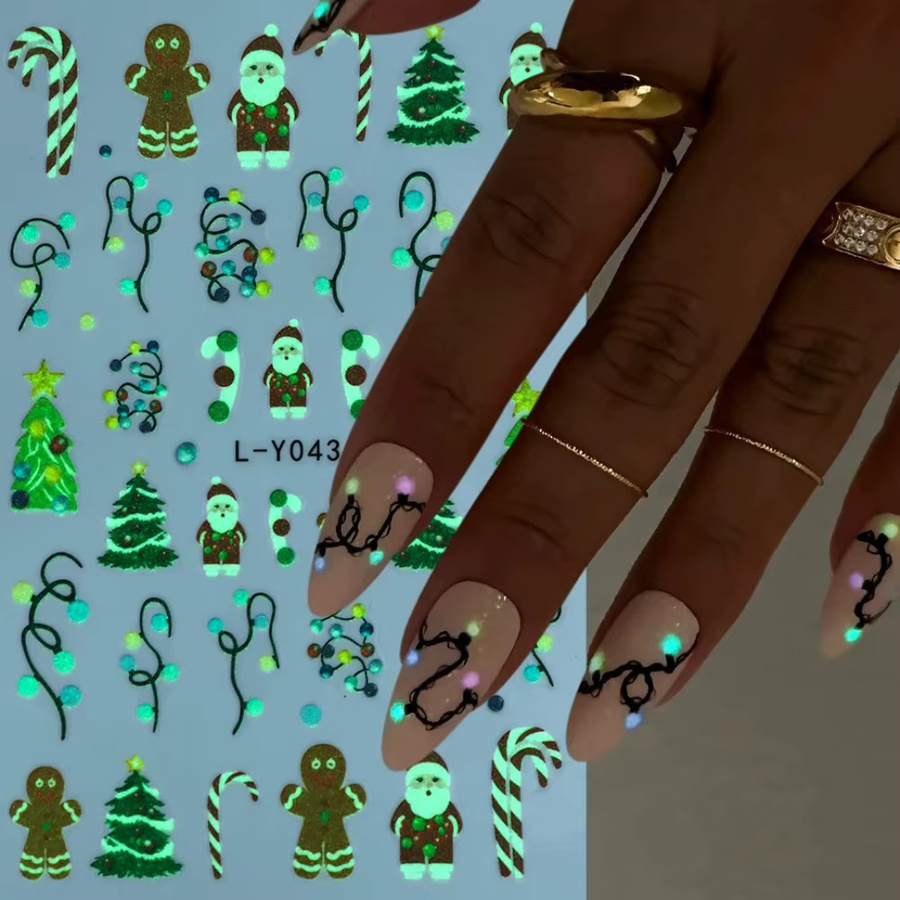 Weihnachten Nail Art Aufkleber, Glänzend, Unisex - Bild 2