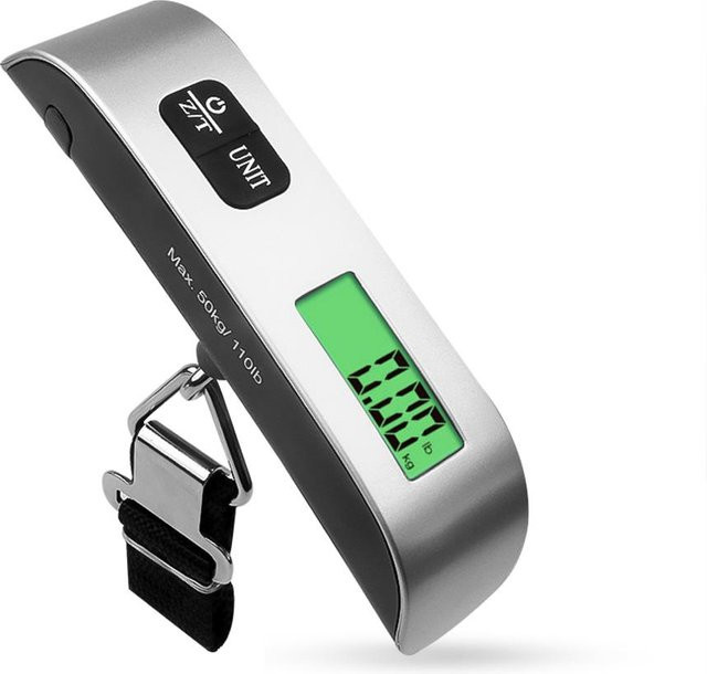 Digitale Reise-Gepäckwaage Meiteai-Home mit LCD-Display, Tragbare Elektronische Mini-Waage für Koffer und Küche, Schwarz - Bild 1