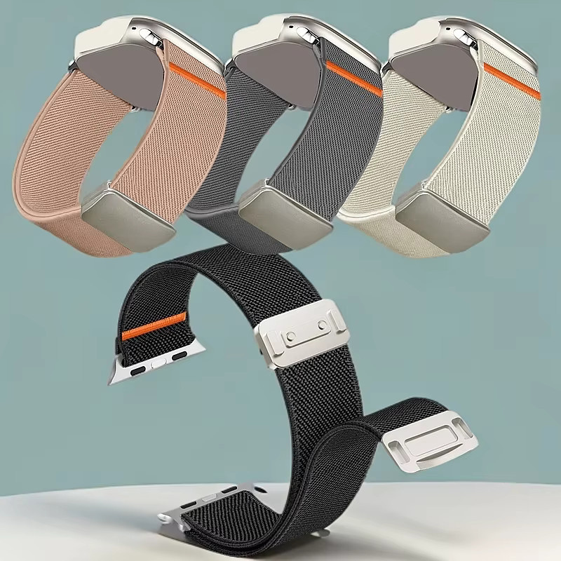Magnetisches Armband, Textil, Schwarz, Unisex, für Apple Watch - Bild 2