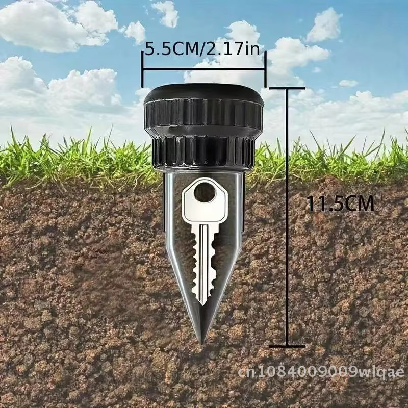 SeptaiY33 Gefälschter Sprinkler-Safe als versteckter Schlüsselhalter und wasserdichte Geheimaufbewahrung für den Außenbereich in Schwarz B/T/H: 11,5 x 5,5 x 5,5 cm - Bild 4