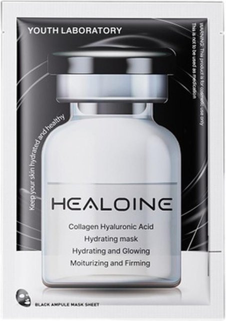 Healoine Kollagen Hyaluronsäure Maske, 10 Blatt, mit Peptiden - Bild 1