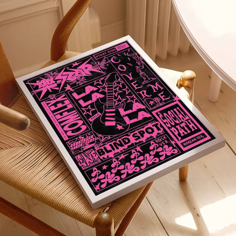 Selbstklebendes Kpop Anime Poster Stray Kids 5-STAR Kunstwerk in Mehrfarbig für deine Kawaii Raumdekoration - Bild 6