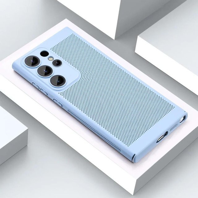 Kühlende und wärmeableitende Handyhülle für Samsung Galaxy S26 S25 S24 S23 S22 S21 S20 FE Note 20 Ultra Plus A54 A34 A24 A73 A53 in Blau - Bild 1