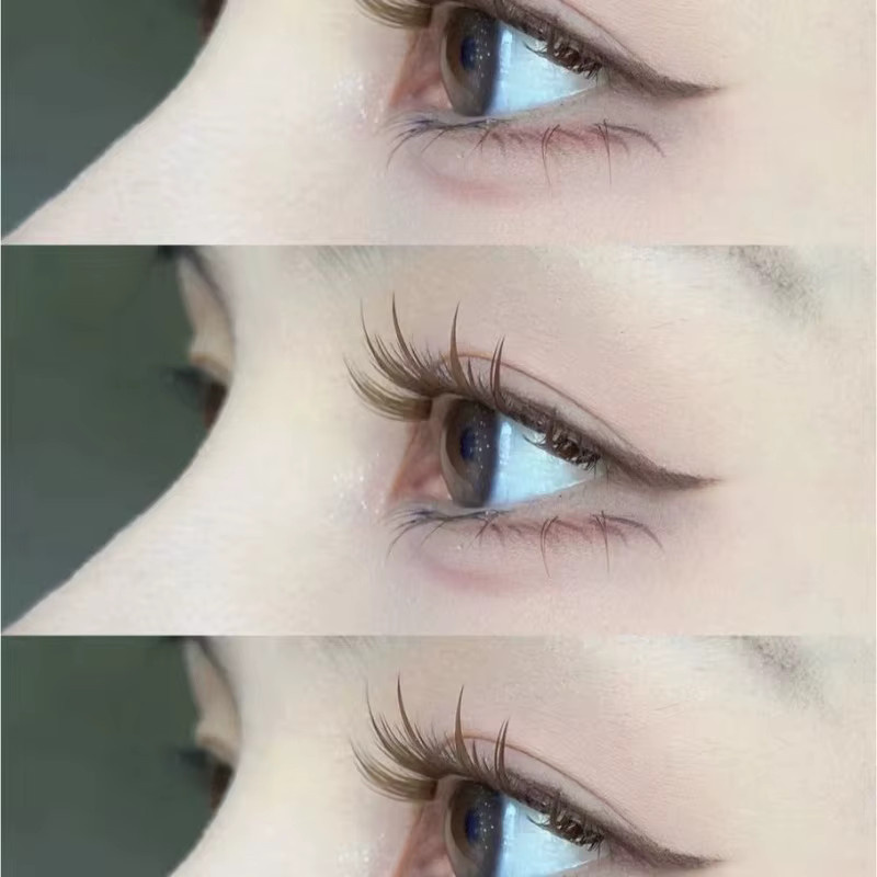 MIOFIA Wimpern Cluster, Braun, 3D Russischer Volumenlook, Natürlich - Bild 3