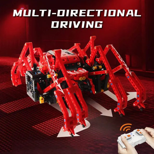 XMWL Technische RC Insekt Roboter Bausteine, Rote Spinne, 818 Teile - Bild 1