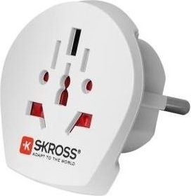 Skross Single Travel Adapter Reiseadapter für Europa in Weiß - Bild 1