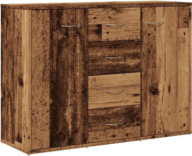 vidaXL Sideboard in Altholz-Optik aus Holzwerkstoff, Farbe: Braun, B/T/H: 88 x 30 x 64 cm - Bild 1
