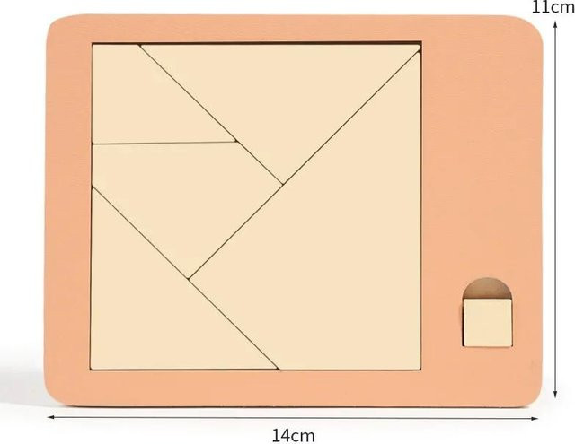 Bai Fen Bai dolls and toys Tangram-Brett-Puzzlespiel aus Holz, bunt, 3-6J - Bild 1
