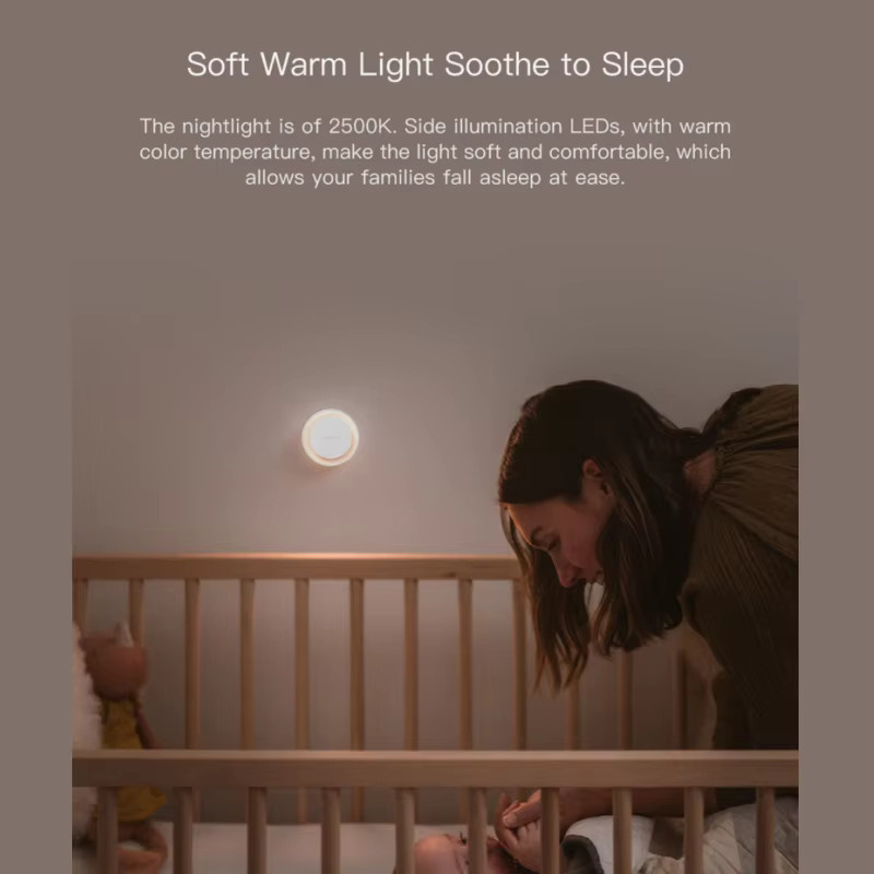 Yeelight Plug-in Nachtlicht mit Lichtsensor, LED-Nachtlicht in Warmweiß, 2500 K, 0,5 W, Weiß - Bild 3