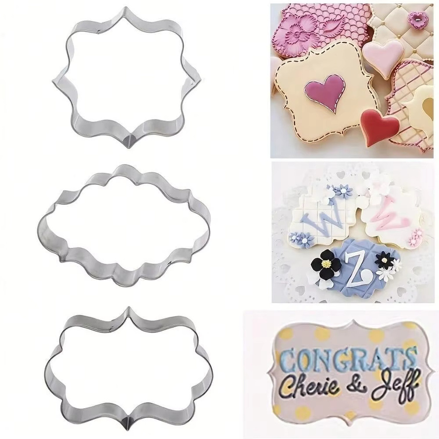 Edelstahl Cookie Cutter Set in Silber für Gebäck, Kuchen und Schokolade zum DIY Backen und Dekorieren - Bild 2