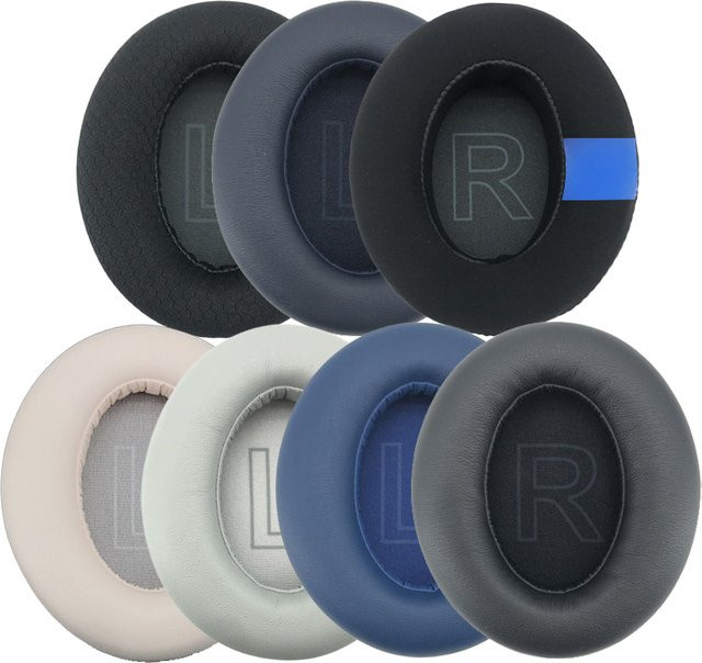 YAYINCC Ersatz-Ohrpolster aus Proteinleder mit Memory-Schaum und Schnalle für Anker Soundcore Life Q20 und Q20I in Blau - Bild 1