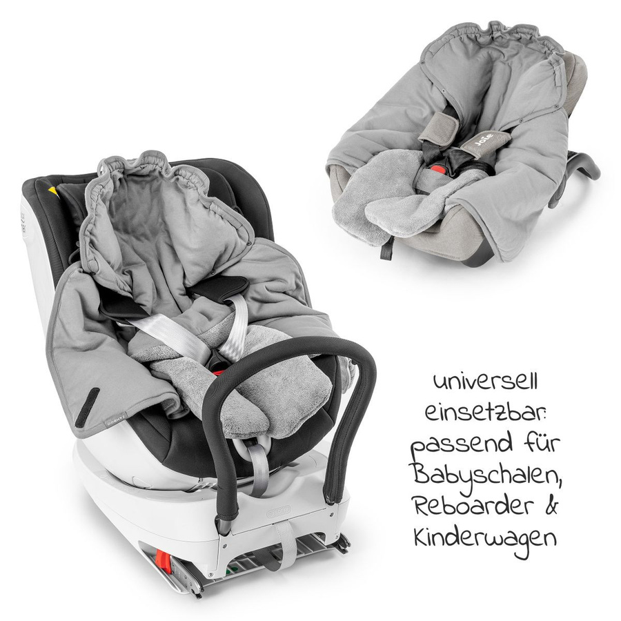Zamboo Einschlagdecke für Babyschalen, leicht gefüttert für Sommer und Herbst, Grau - Bild 4