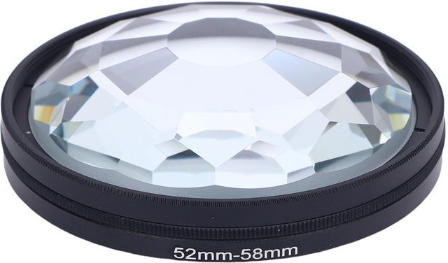 Koogeelife Kaleidoskopfilter Spezialeffekte Kamerafilter mit 52mm-58mm Adapterring in Grau und Schwarz - Bild 1