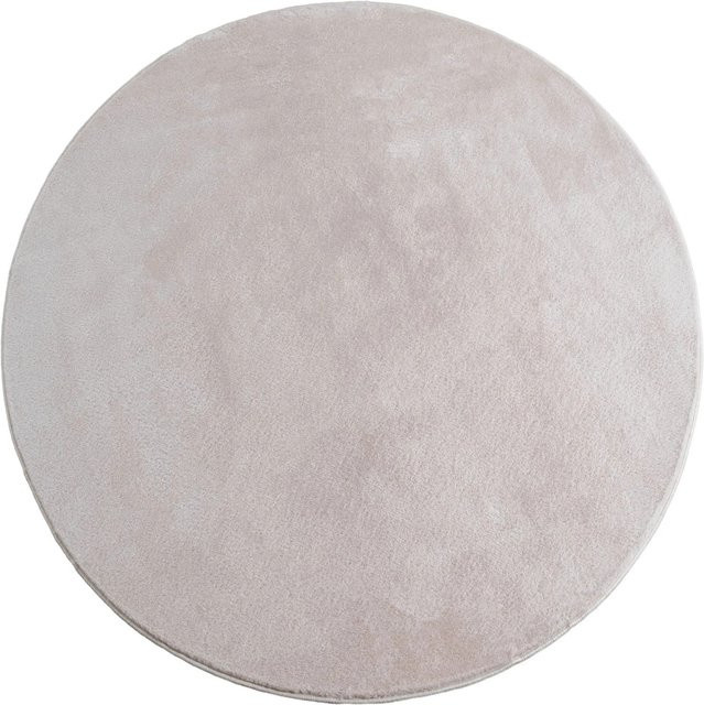 Ayyildiz Kurzflorteppich Joy rund, Creme/Beige, Durchmesser: 120 cm - Bild 1