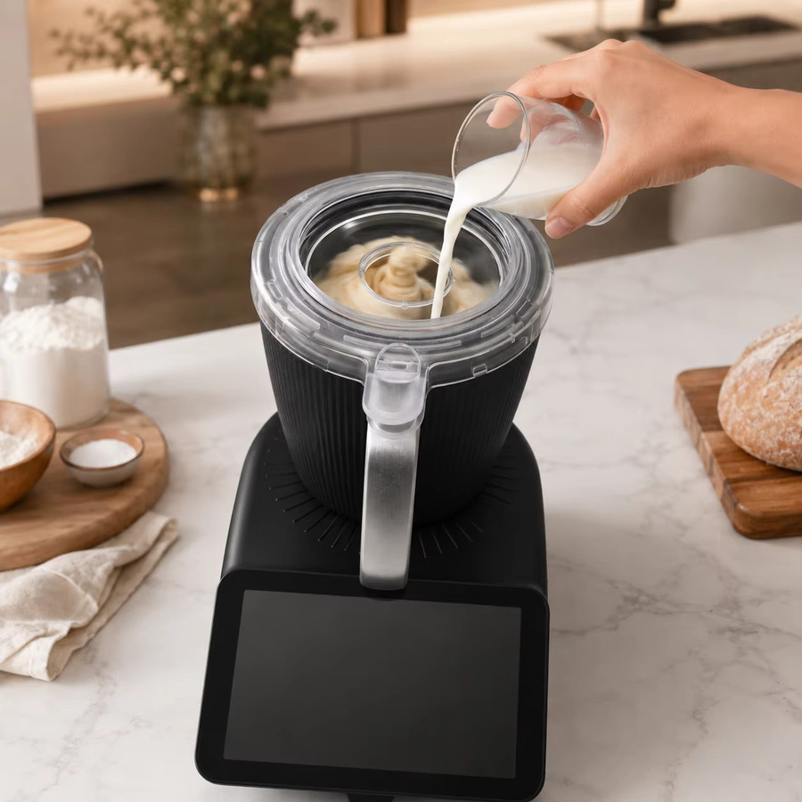 Transparenter Rührschüsseldeckel für Vorwerk Thermomix TM7 mit abnehmbarem Mitteldeckel - Bild 5