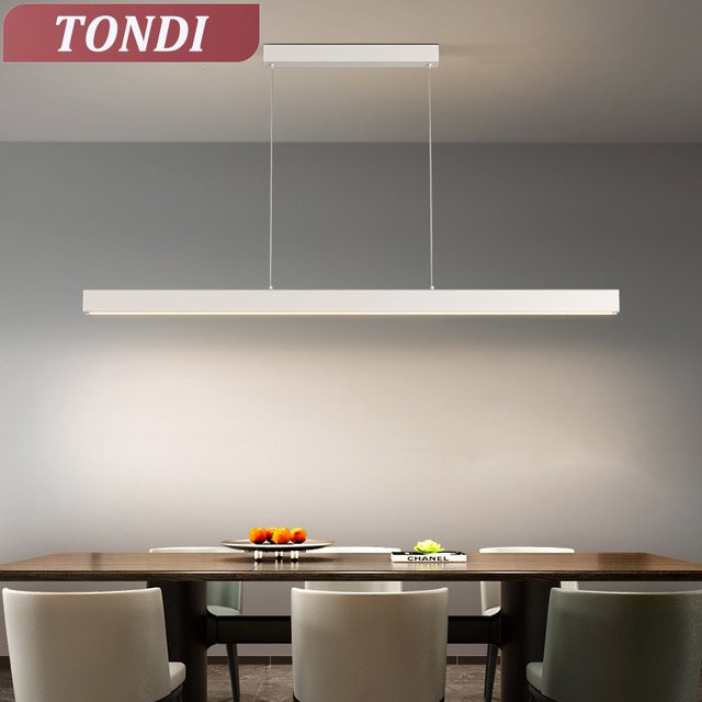 TONDI LED Pendelleuchte in Weiß für Wohnzimmer, Esszimmer, Küche und Büro im minimalistischen Design - Bild 1