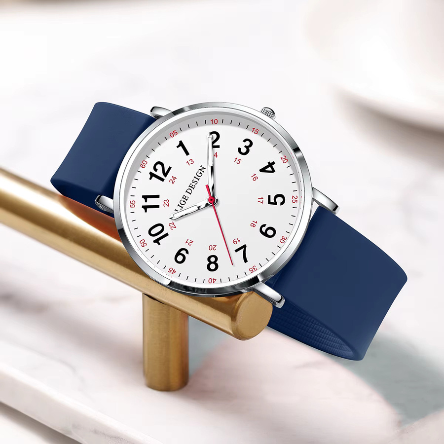 LIGE Armbanduhr, Quarz, Silikonarmband, Weiß, Damen - Bild 4