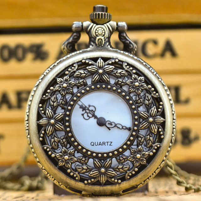 wecin Taschenuhr, Quarz, Bronze, Clamshell, Unisex - Bild 1