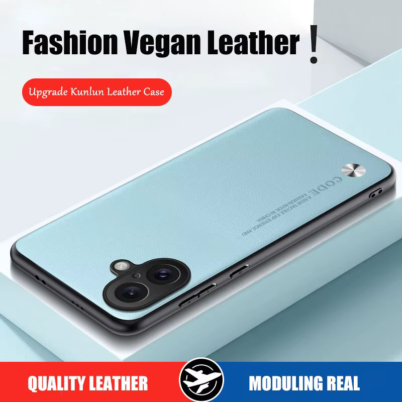 Luxuriöse Stoßfeste Handyhülle aus PU-Leder und Silikon für Apple iPhone 17 16 Plus 15 Pro Max Air in Lila von ESCMEDICAMS - Bild 1