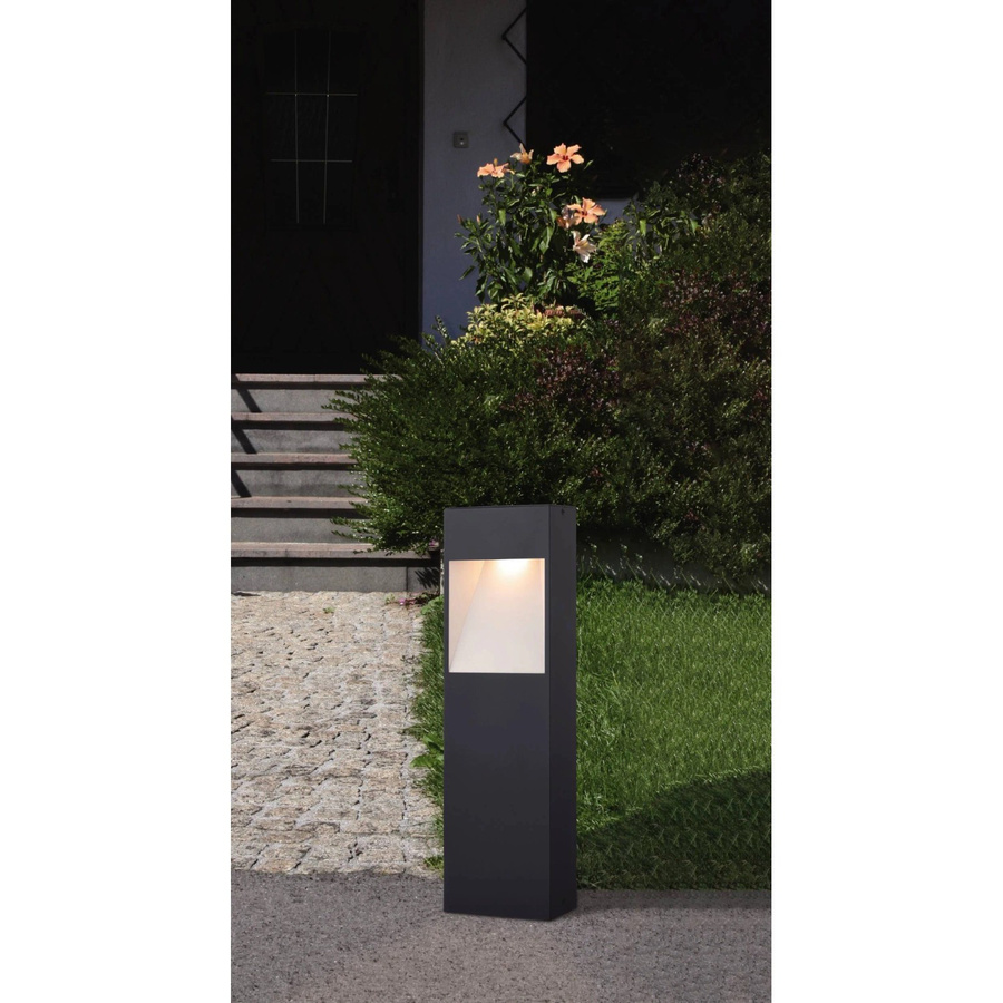 Eglo LED Außen-Sockelleuchte Manfria in Anthrazit-Weiß, 10 W, warmweißes Licht - Bild 2
