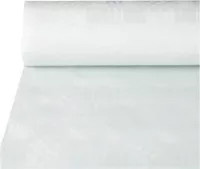 Papstar Tischtuchrolle Damast in Weiß - Bild 1