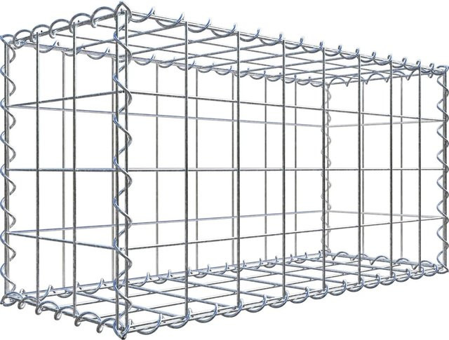 Gabiona Gabione aus Stahl in Silber, Maschenweite 10 x 10 cm, B/T/H: 80 x 40 x 30 cm - Bild 1