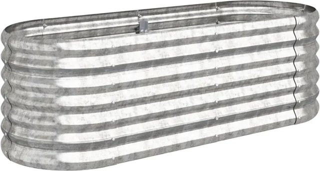Furnicato Hochbeet aus verzinktem Stahl in Silber, B/T/H: 114 x 40 x 36 cm - Bild 1
