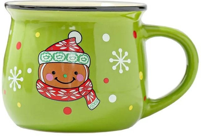 Weihnachts-Keramiktasse mit Santa, Elch oder Pinguin Motiv, 350 ml, für Kaffee oder Tee - Bild 1