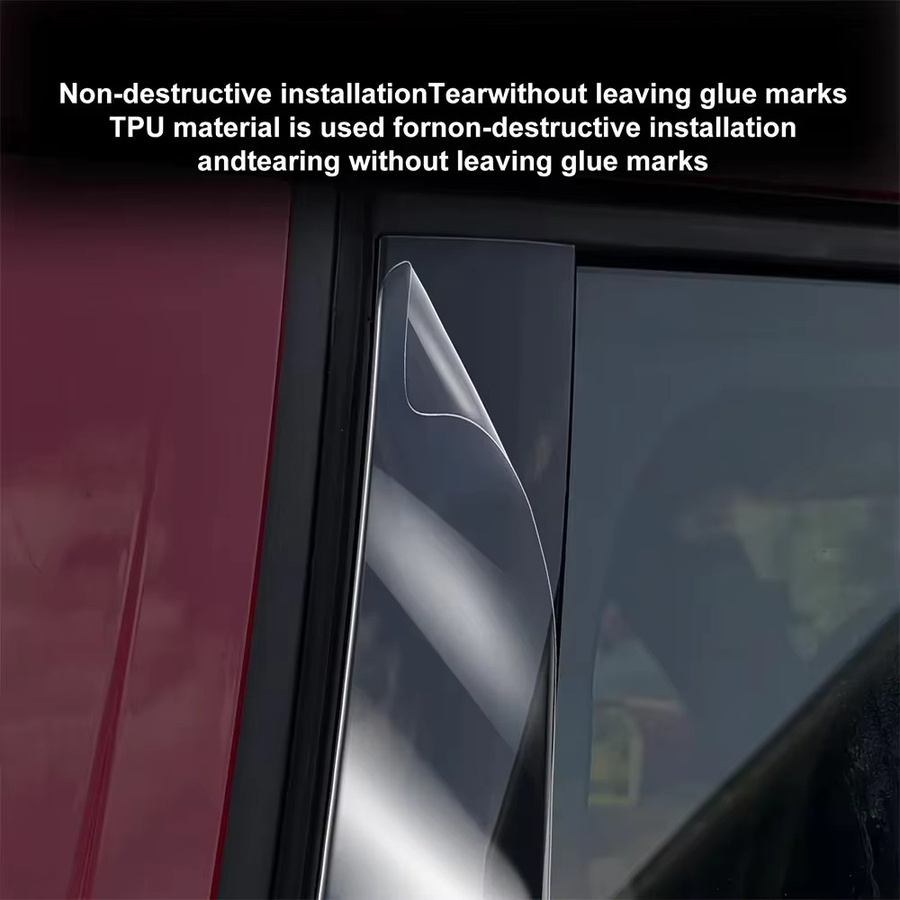HAIZIZO B und C Säulen Schutzfolie für XPeng G9 2022-2025, TPU PPF Vinyl Aufkleber in Transparent, Anti-Scratch und Anti-Fingerprint - Bild 4