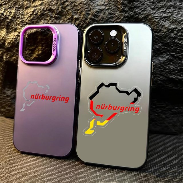 Nürburgring Deutschland Handyhülle für Apple iPhone 17 16 15 14 13 12 11 Pro Max – Mattierte Laser-Aurora Schutzhülle mit Stoßfestigkeit - Bild 1