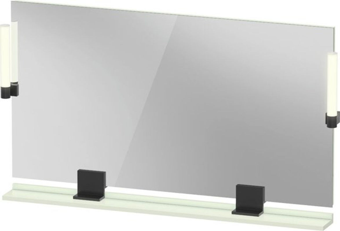 Duravit Sivida Spiegel mit LED-Beleuchtung in Diamantschwarz Matt, Rechteckig, Wandmontage, B: 125 cm, H: 65 cm, T: 3,6 cm - Bild 1