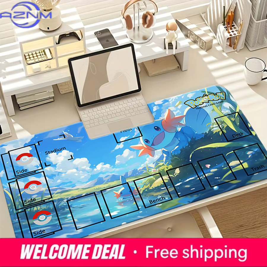 Potdemiel Mudkip Wasserlandschaft Pokémon TCG Spielmatte, Mauspad - Bild 3
