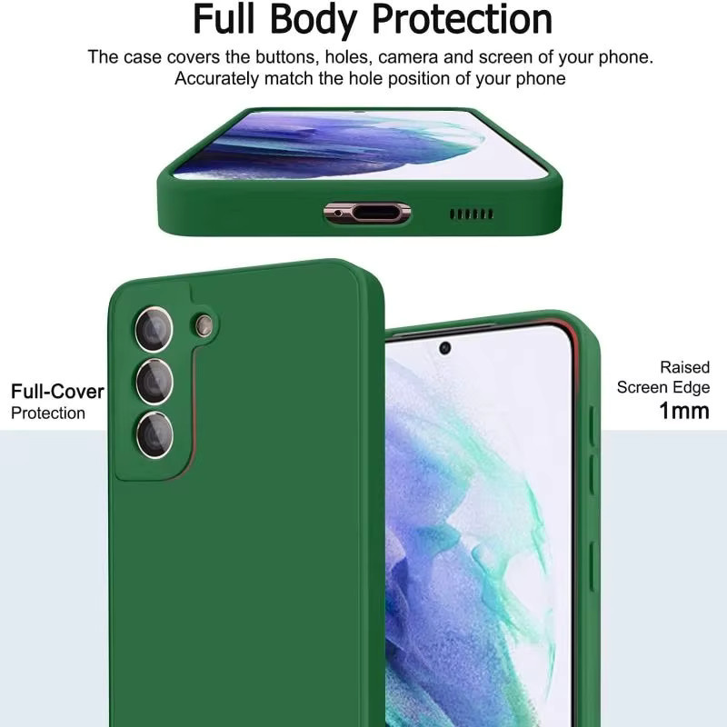 Flüssigsilikon-Schutzhülle für Samsung Galaxy Modelle in Purple und Green - Bild 1